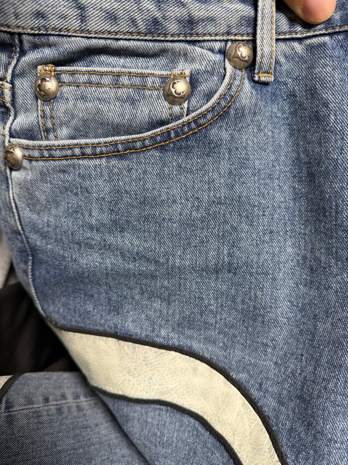 떠그클럽 x HBX 별주 레더팬츠 3사이즈 상품이미지6