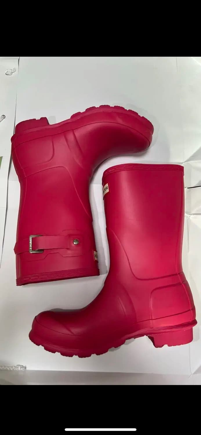 헌터 핑크 부츠 미디부츠 미들부츠 레인부츠 오리지날 숏 상품이미지8