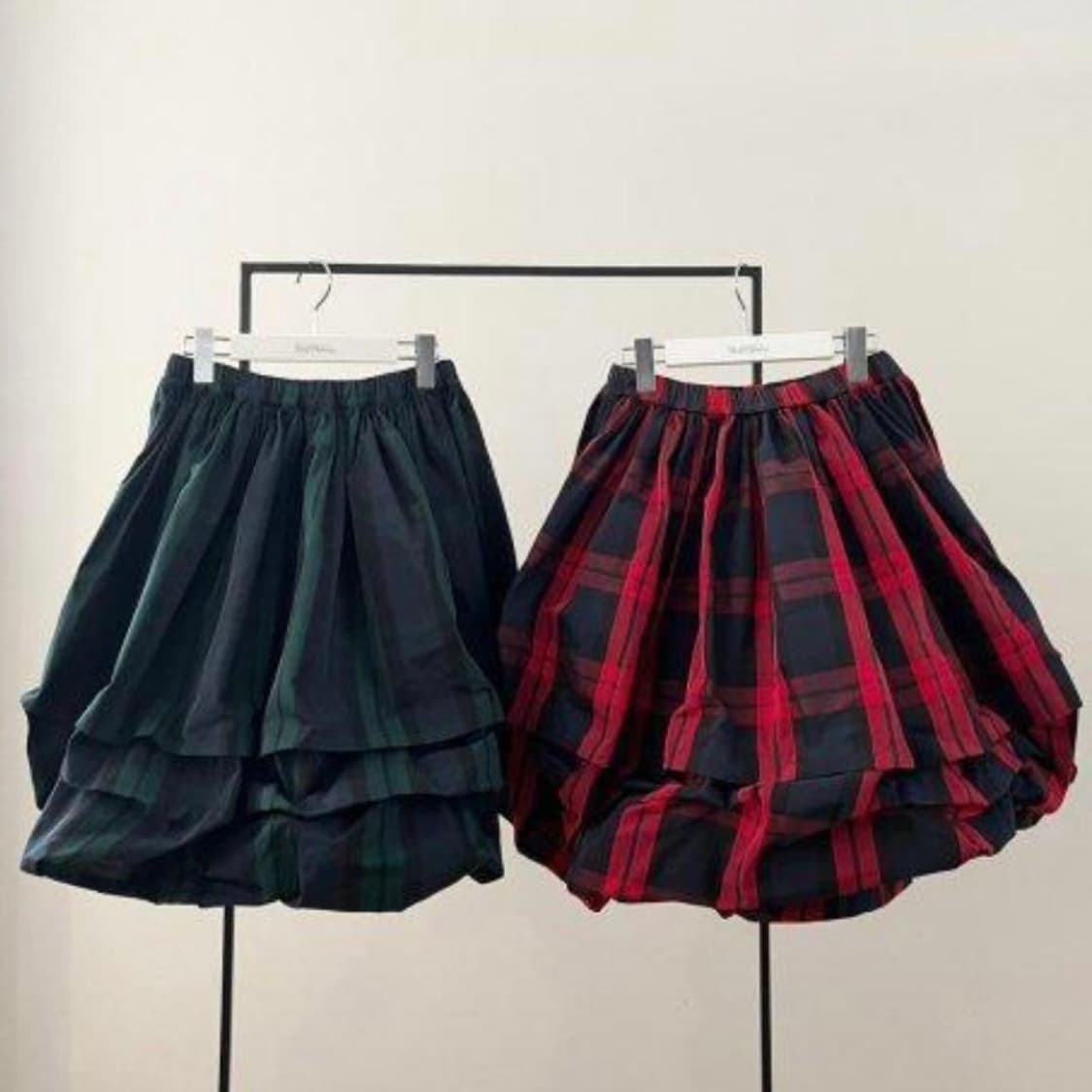 로지몬스터 체크 벌룬스커트 상품이미지3