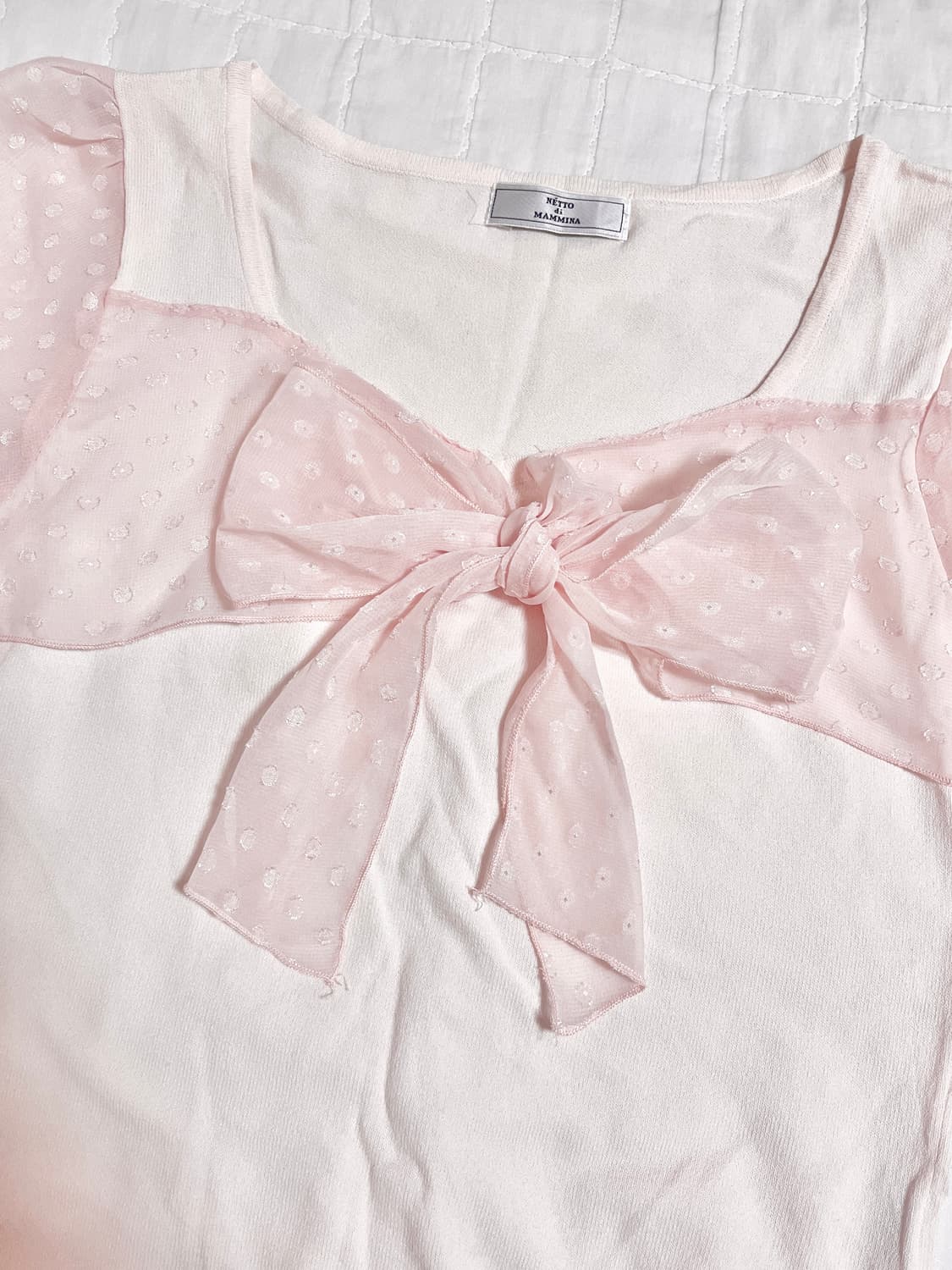 로걀탑 리본탑 리본 반팔 히메갸루 로걀 라떼갸루 일본 빈티지 상품이미지2