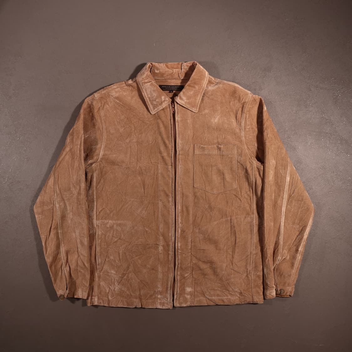 일본빈티지 스웨이드 벨벳 집업자켓 상품이미지1