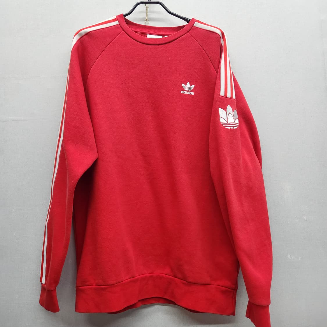 아디다스 로고 삼선 맨투맨 M(L) 남여공용 상품이미지1