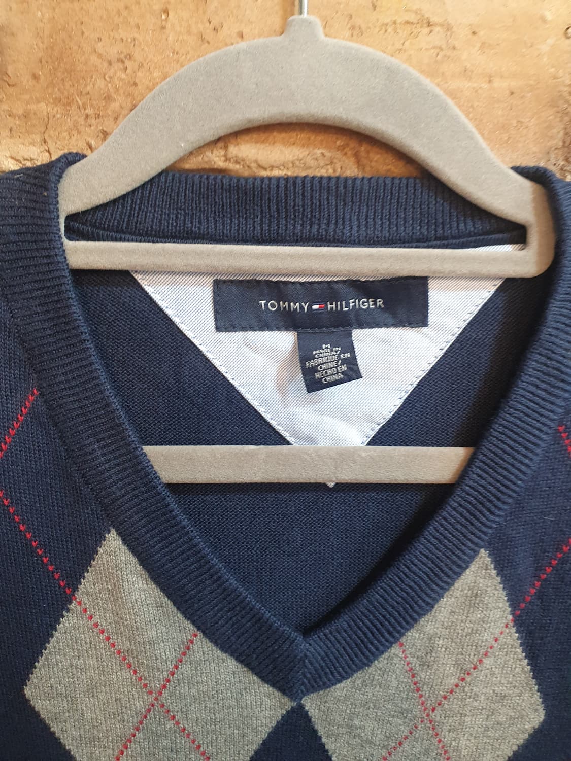 새상품)타미힐피거 아가일 니트 남성  상품이미지4