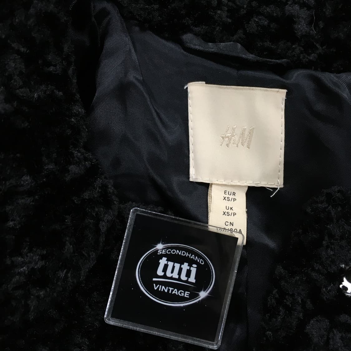 투티/0166 h&m 블랙 퍼 코트 자켓 상품이미지6