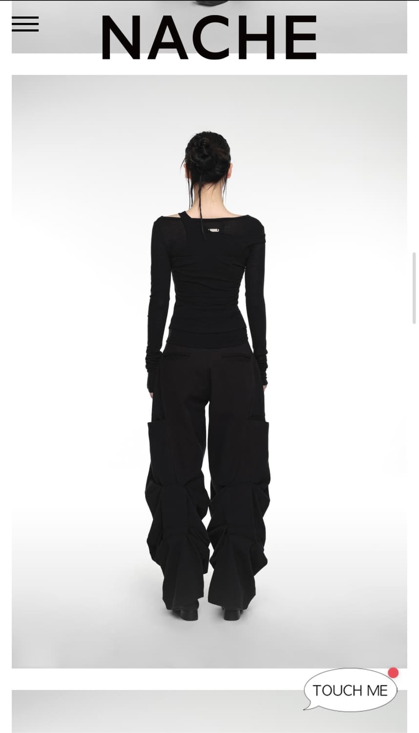 Nache 나체 핀턱 와이드 팬츠 상품이미지4