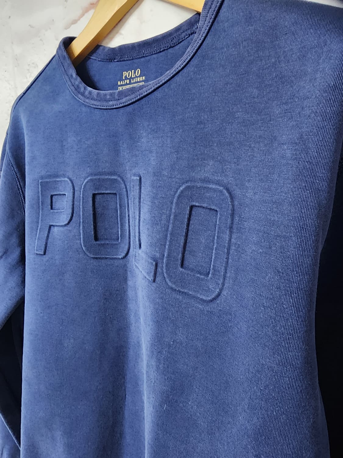 네이비 색상의 폴로 랄프로렌 맨투맨 티셔츠 상품이미지4