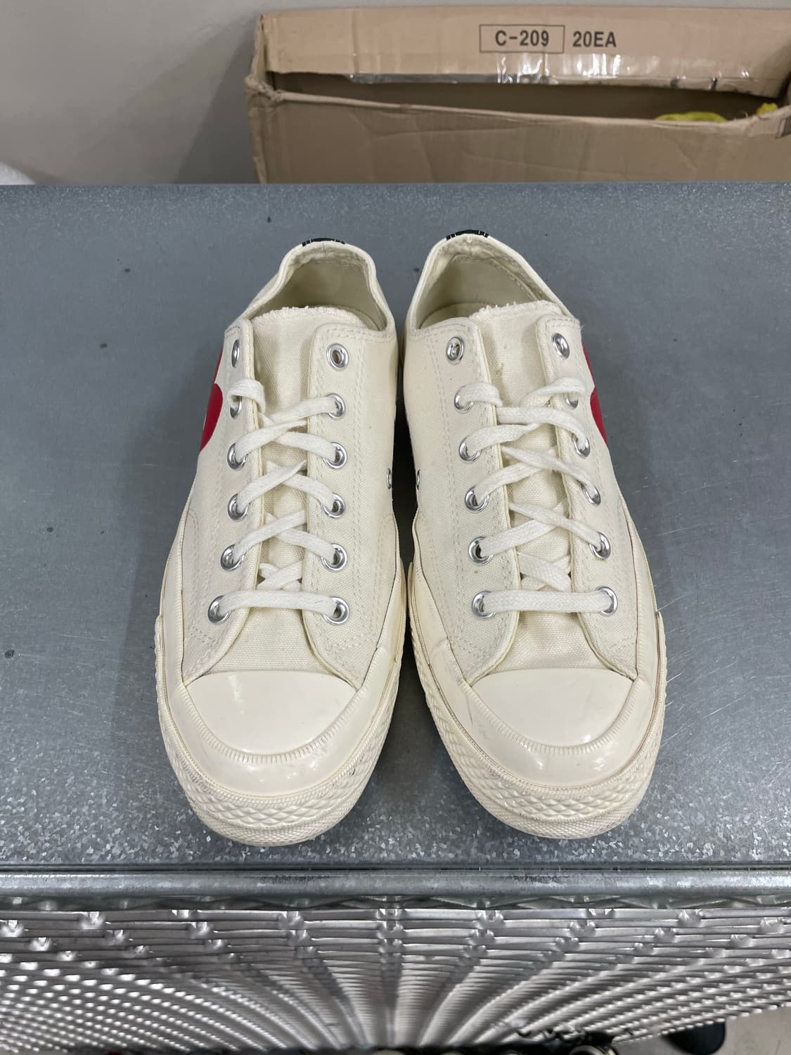 컨버스 X 꼼데가르송 척70 로우 화이트 260 상품이미지5