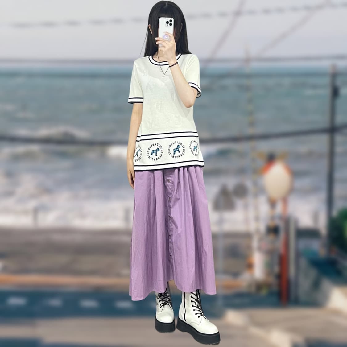 플로리다 키스 자수 썸머 니트 상품이미지1