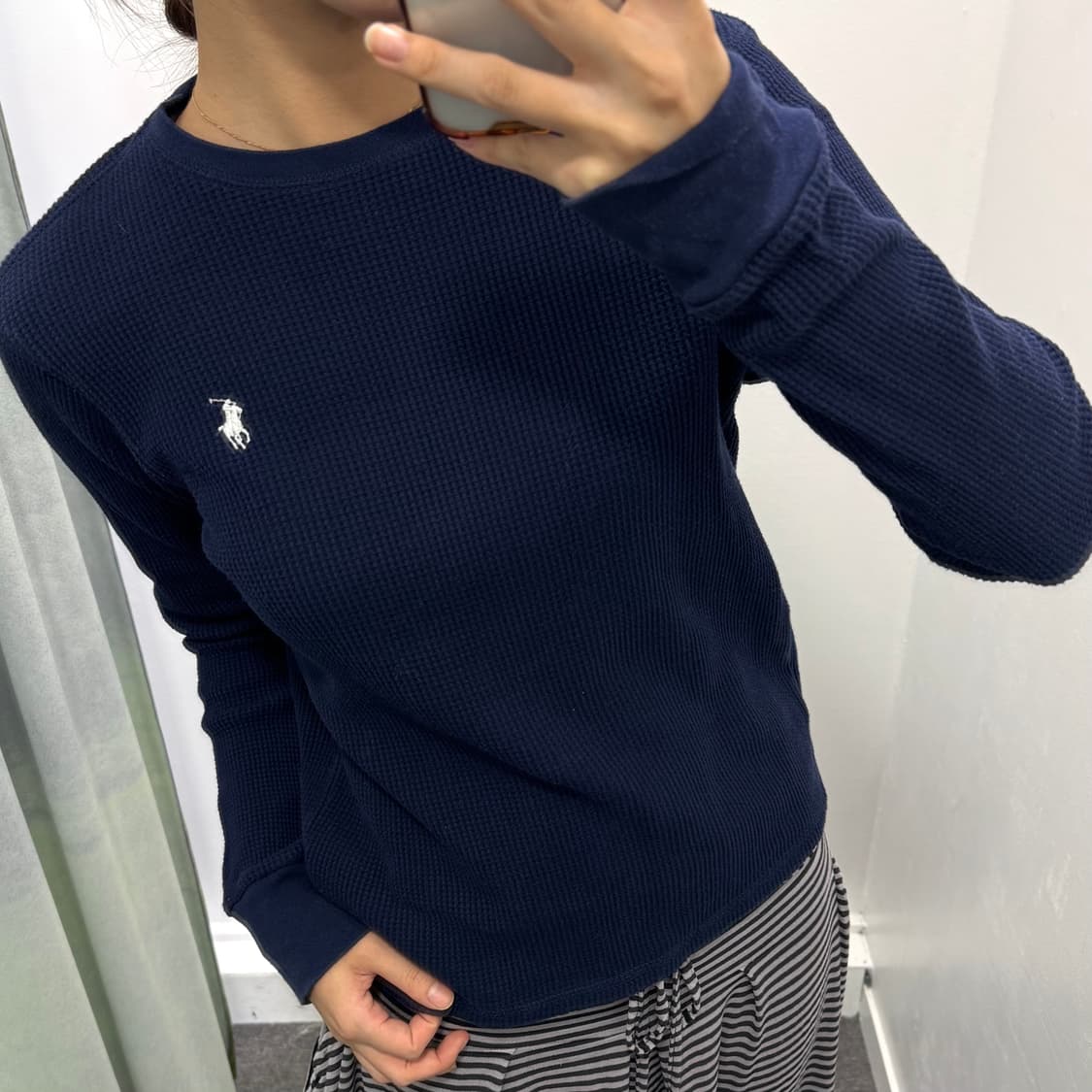 폴로 네이비 와플니트 상품이미지1