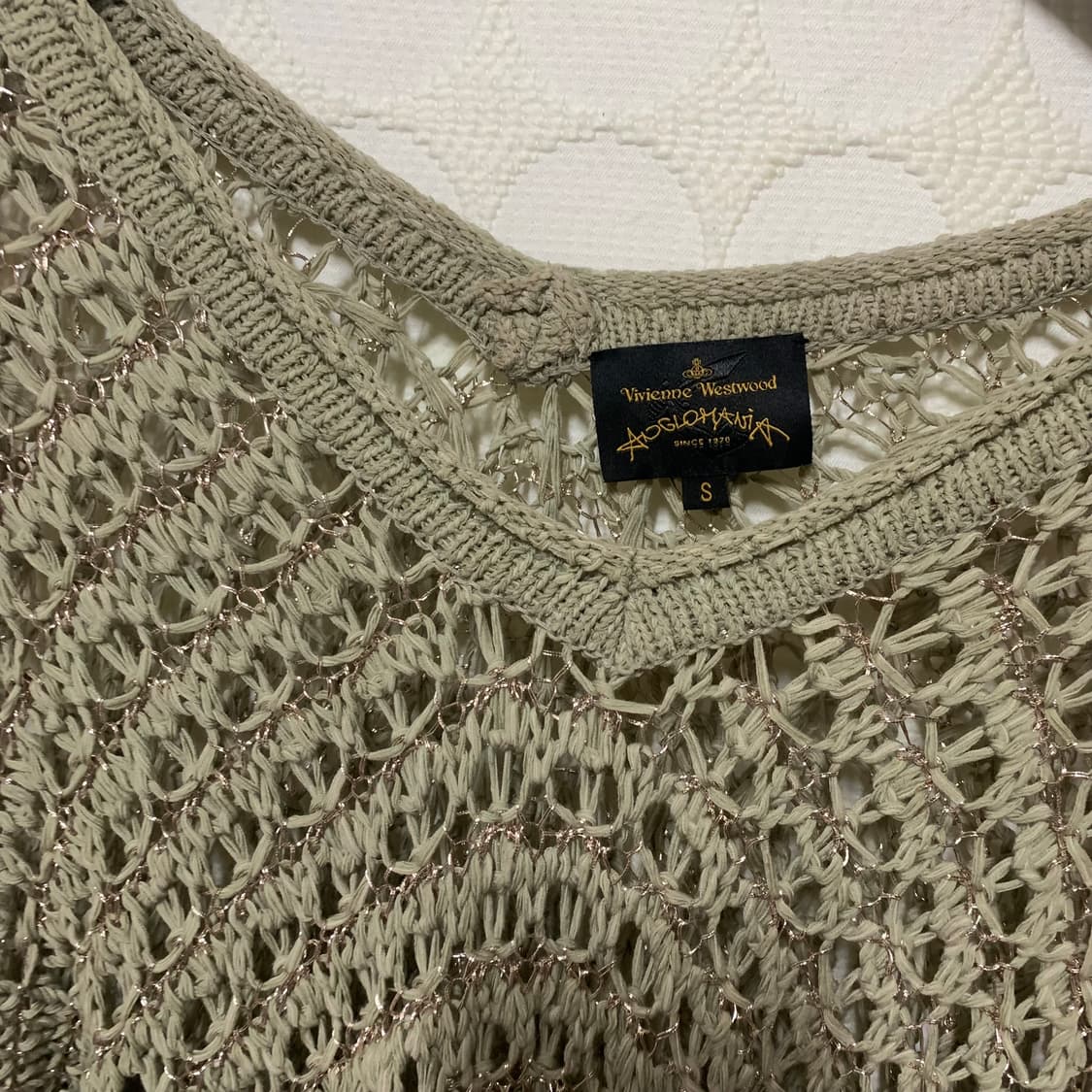 vivienne westwood 은사 배색 펀칭 니트 상품이미지5