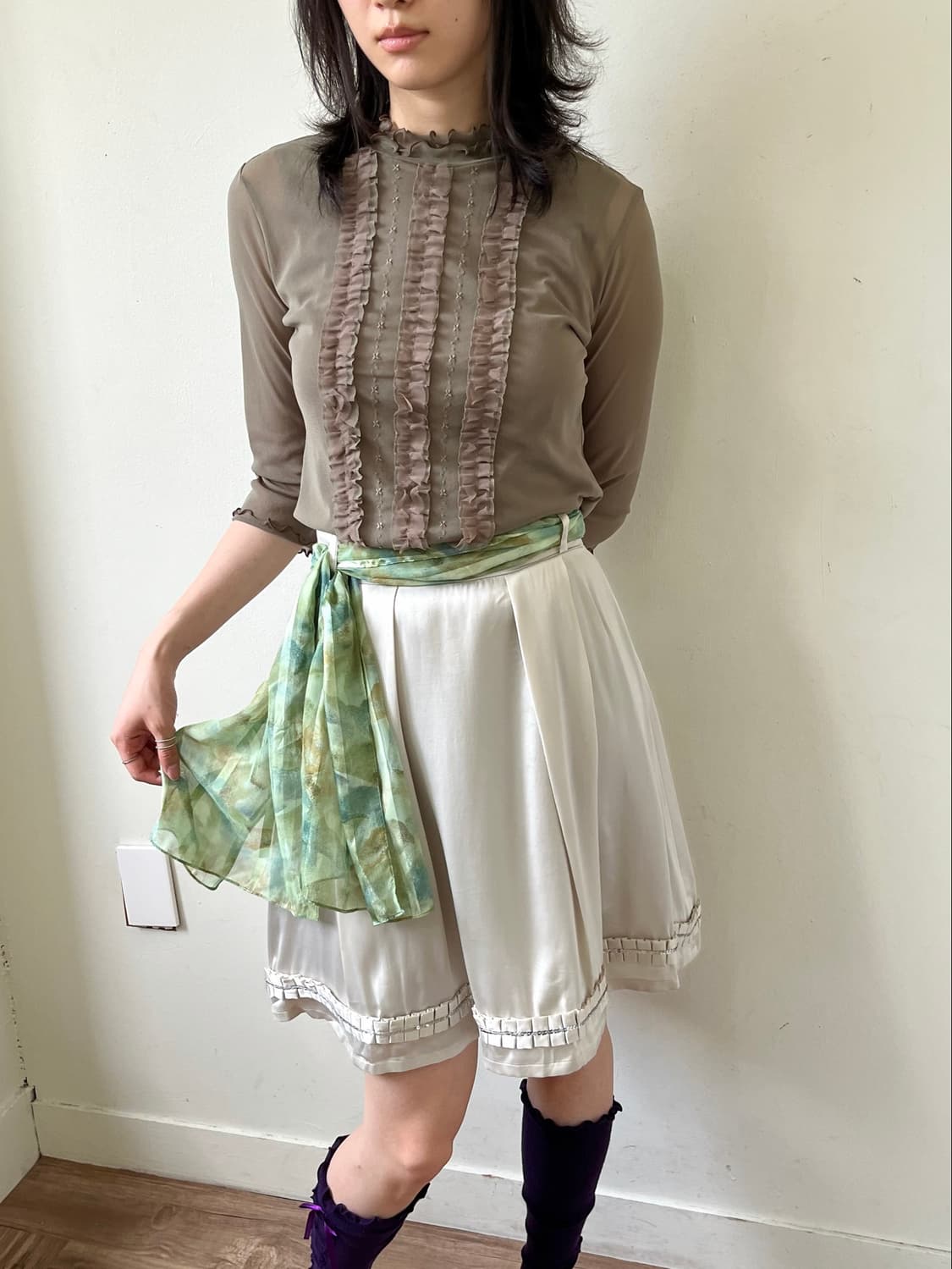 Japan vtg 오로라 머플러 상품이미지10