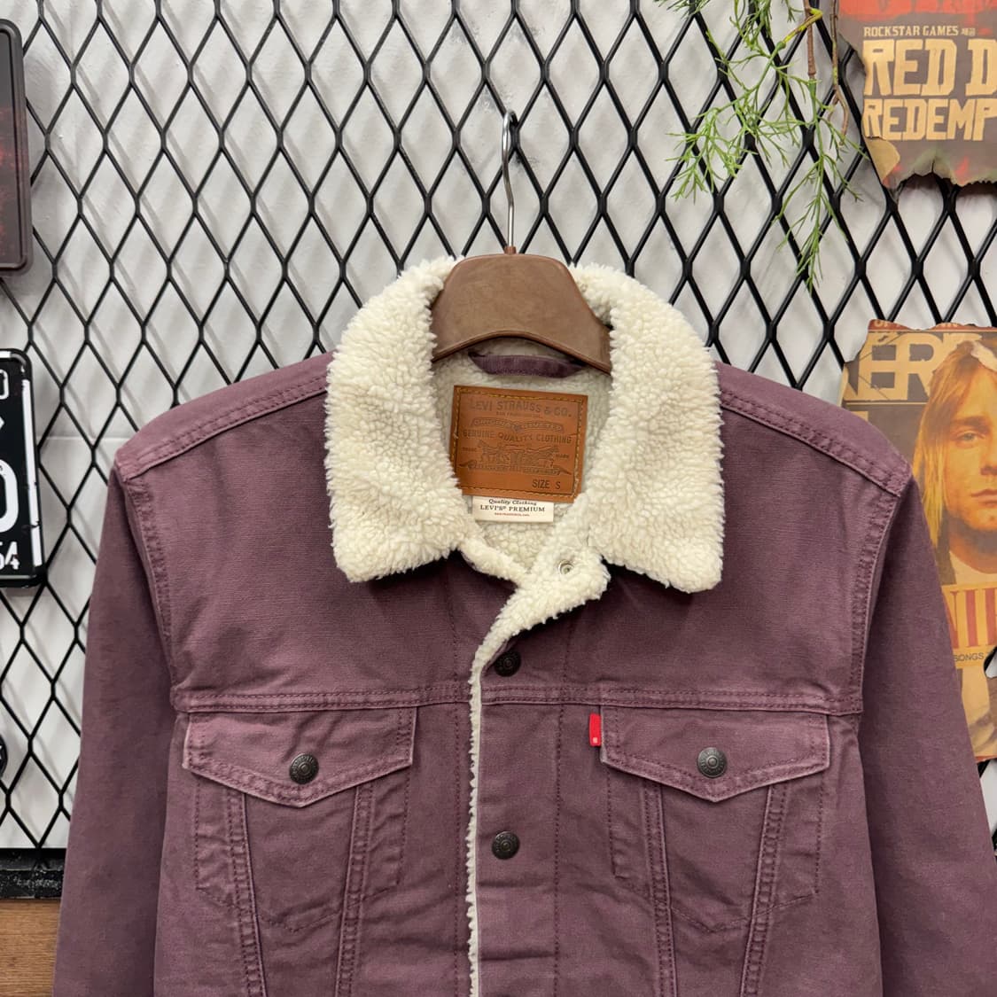 리바이스 타입 3 쉐르파 트러커 자켓 와인 S 상품이미지3