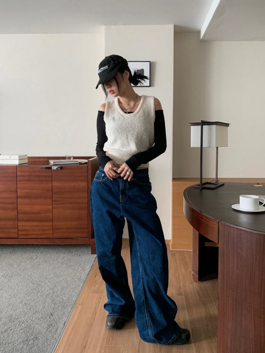 노어슨 와이드 데님 팬츠 상품이미지1