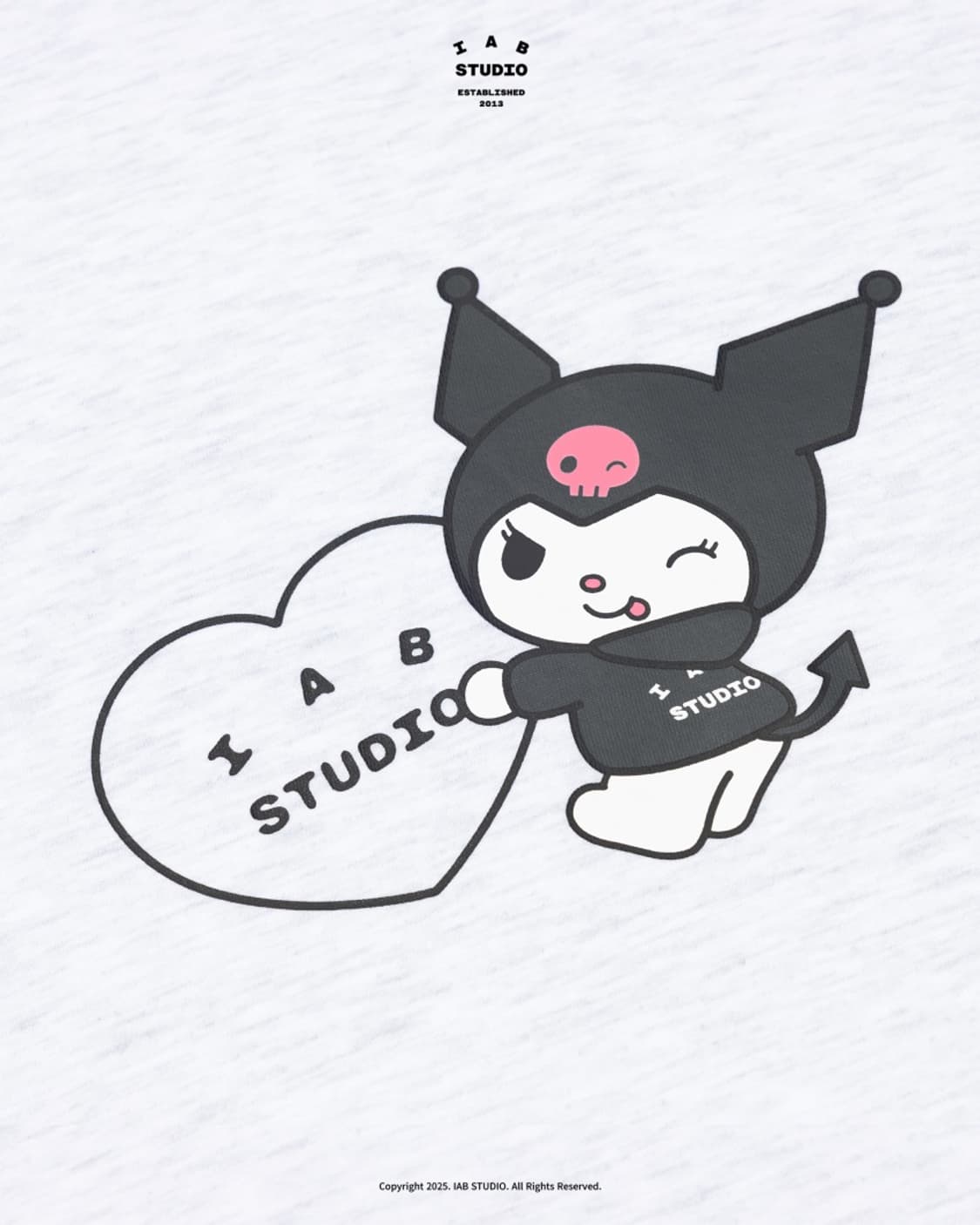 아이앱 쿠로미 반팔 티 그레이 - S 사이즈 상품이미지2