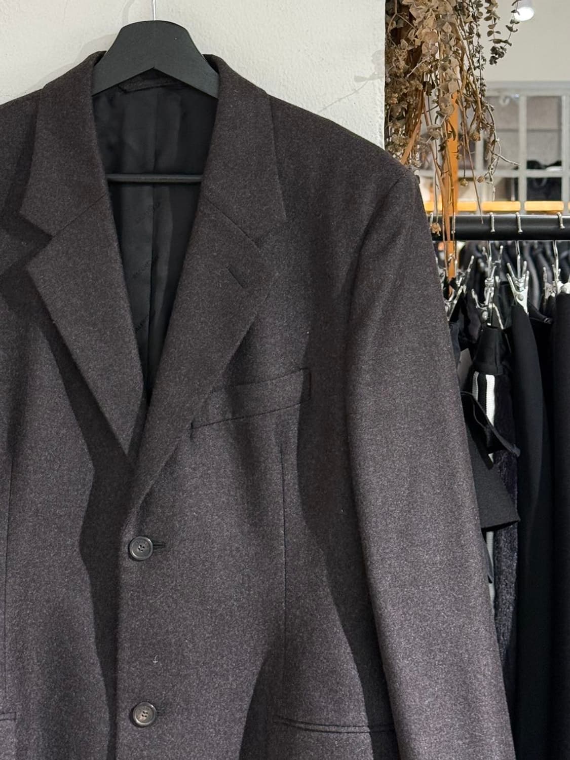 발렌시아가 차콜 캐시미어 블레이저 자켓  상품이미지3