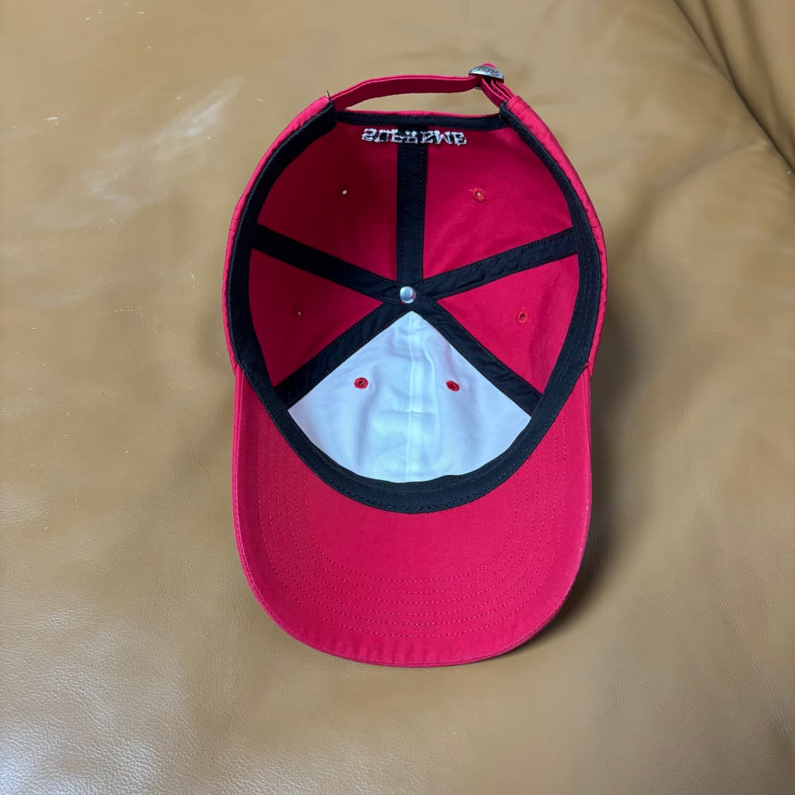 슈프림 S로고 6패널 볼캡 모자 21fw 벤틸 벤타일 레드 상품이미지8