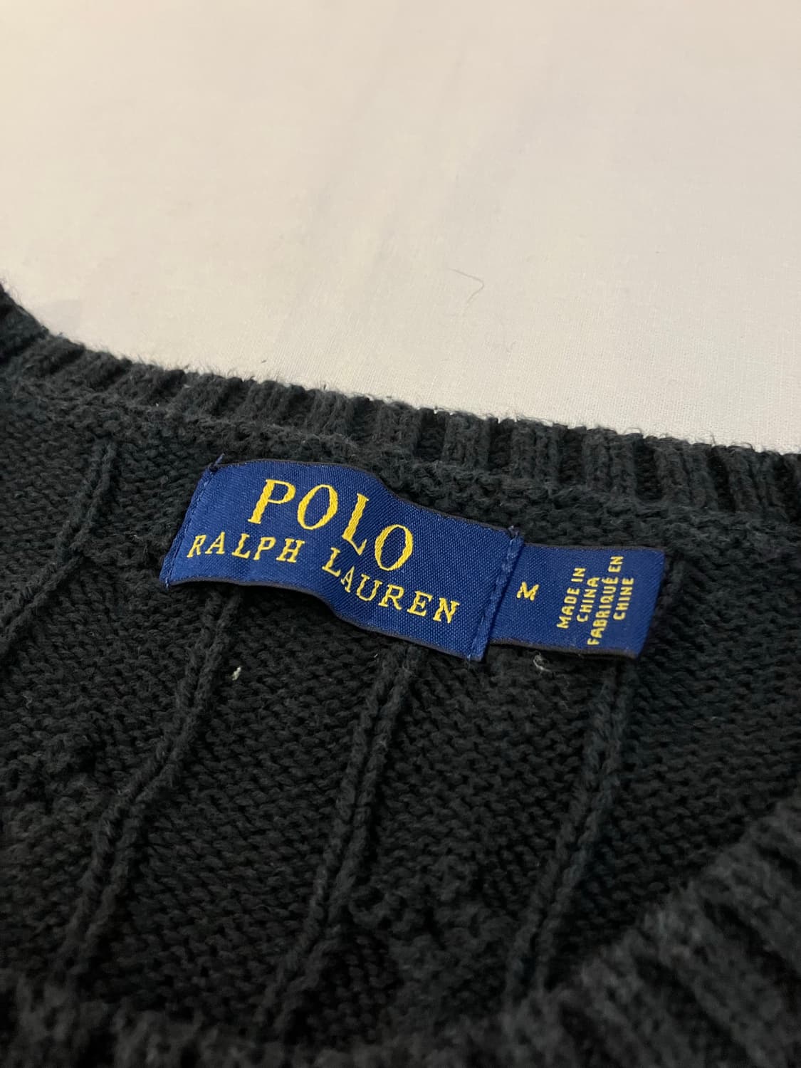 폴로 랄프로렌 신형 꽈배기 케이블 니트 블랙 상품이미지3
