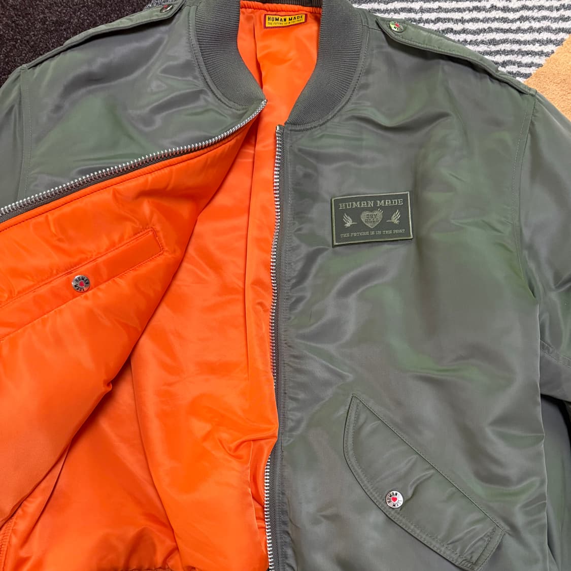 [XXL] 휴먼메이드 플라이트 자켓 (MA-1) 올리브 드랩 상품이미지3