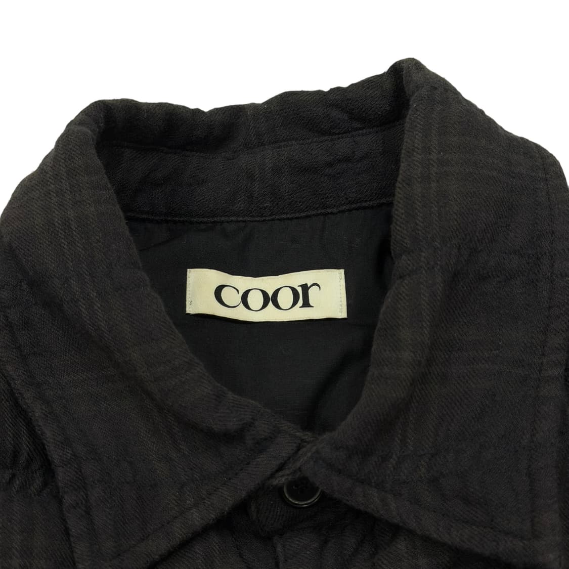 COOR 쿠어 링클 체크 패디드 셔츠 자켓 신더차콜 M 상품이미지2