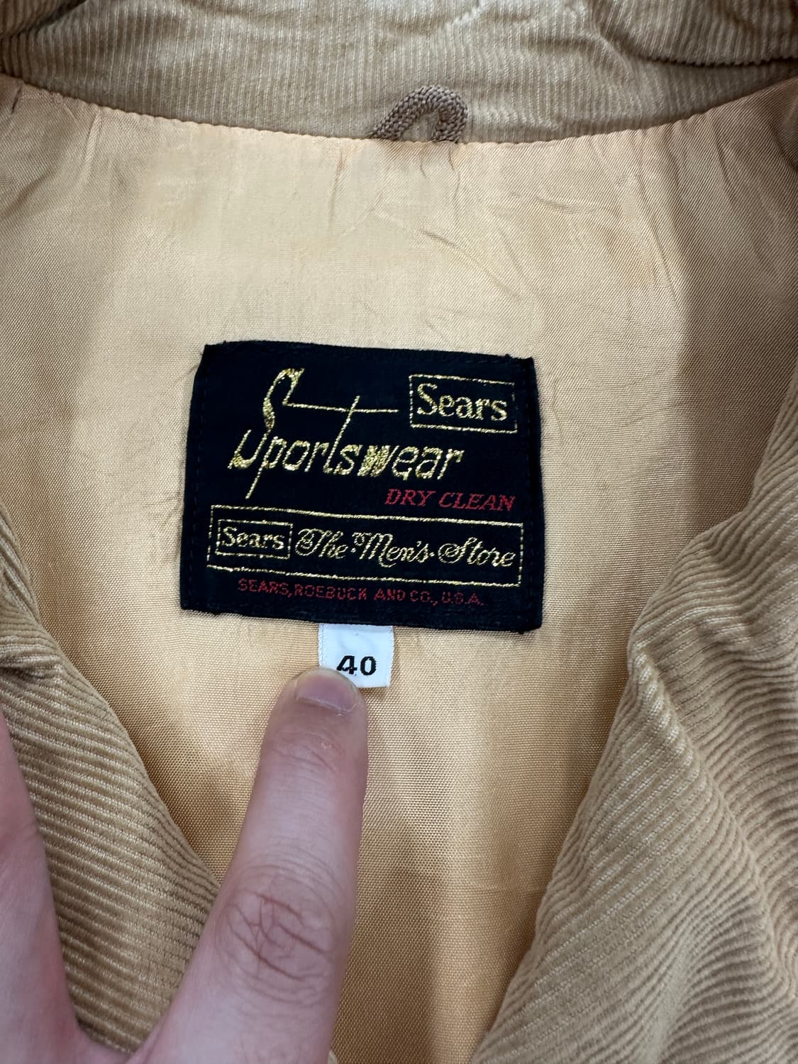 SEARS 시어스 빈티지 코듀로이 카코트 상품이미지3
