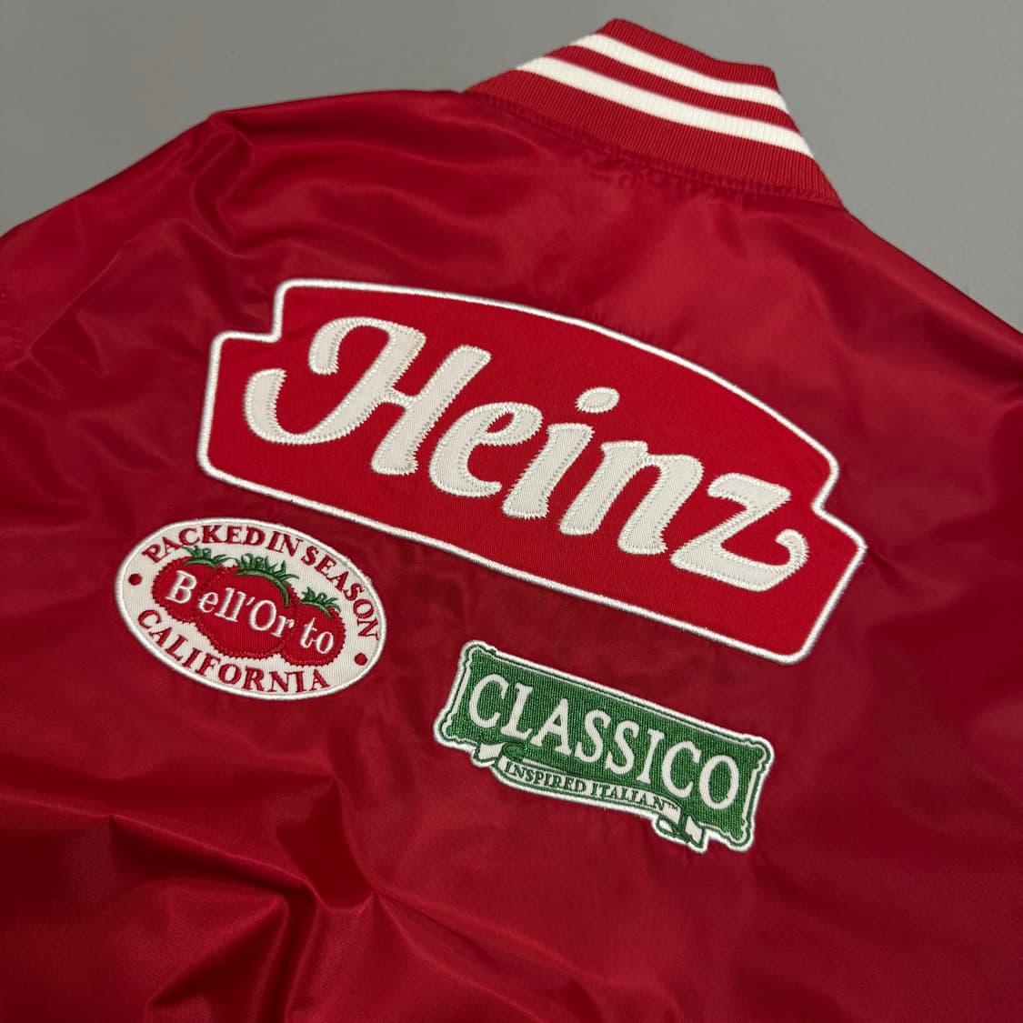 하인즈(HEINZ) 재팬 레드컬러 양면 자수 패치 나일론 스타디움 자켓 상품이미지9