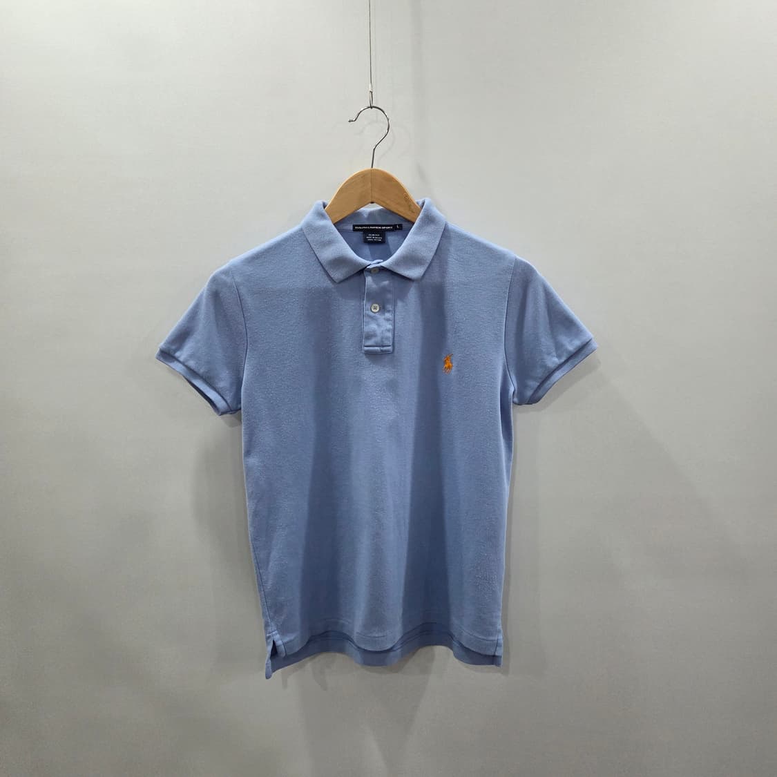 폴로랄프로렌 스포츠 우먼 코튼 카라 반팔티 스카이블루 L  상품이미지1