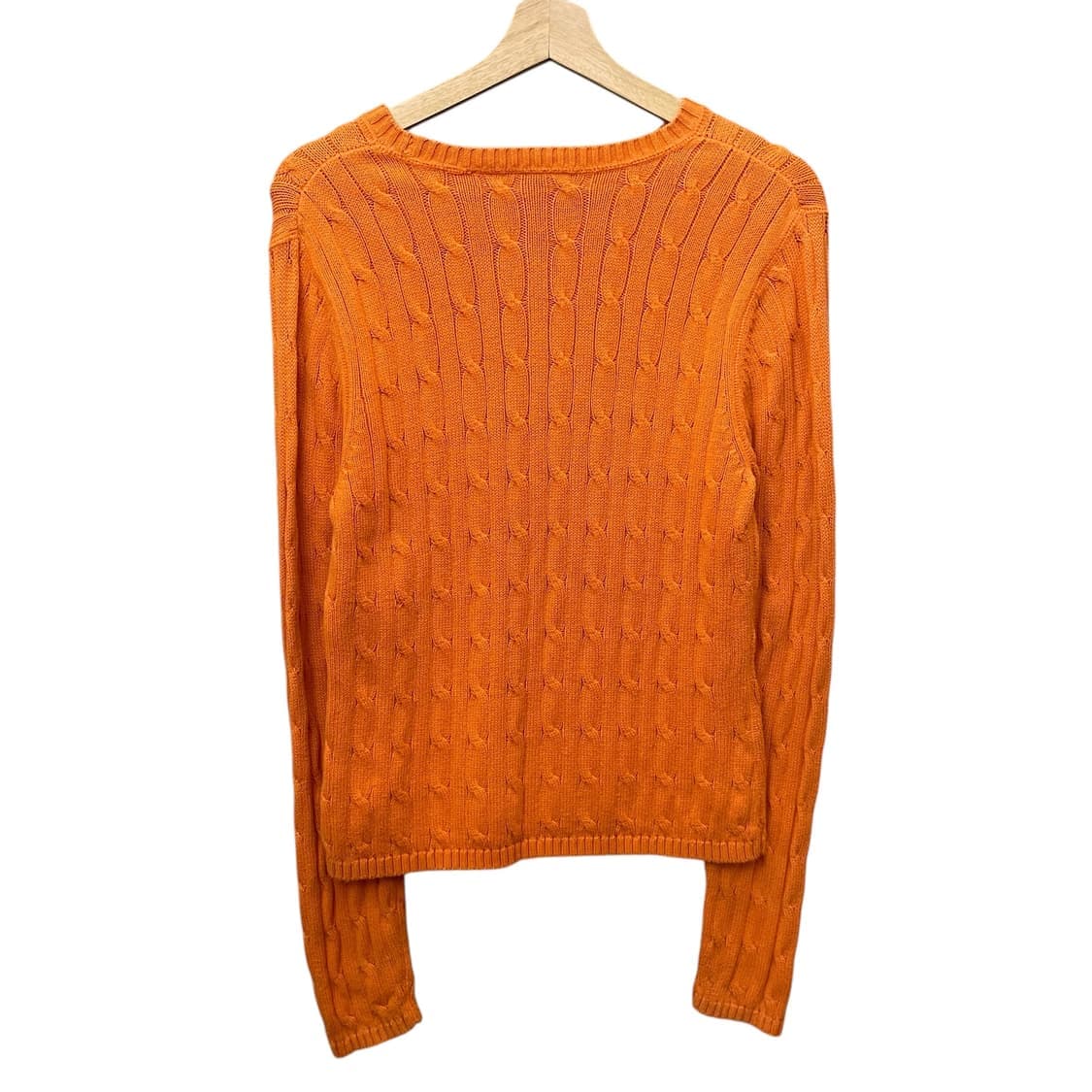 폴로 진스 오렌지 꽈배기 베이직 코튼 니트 상품이미지2