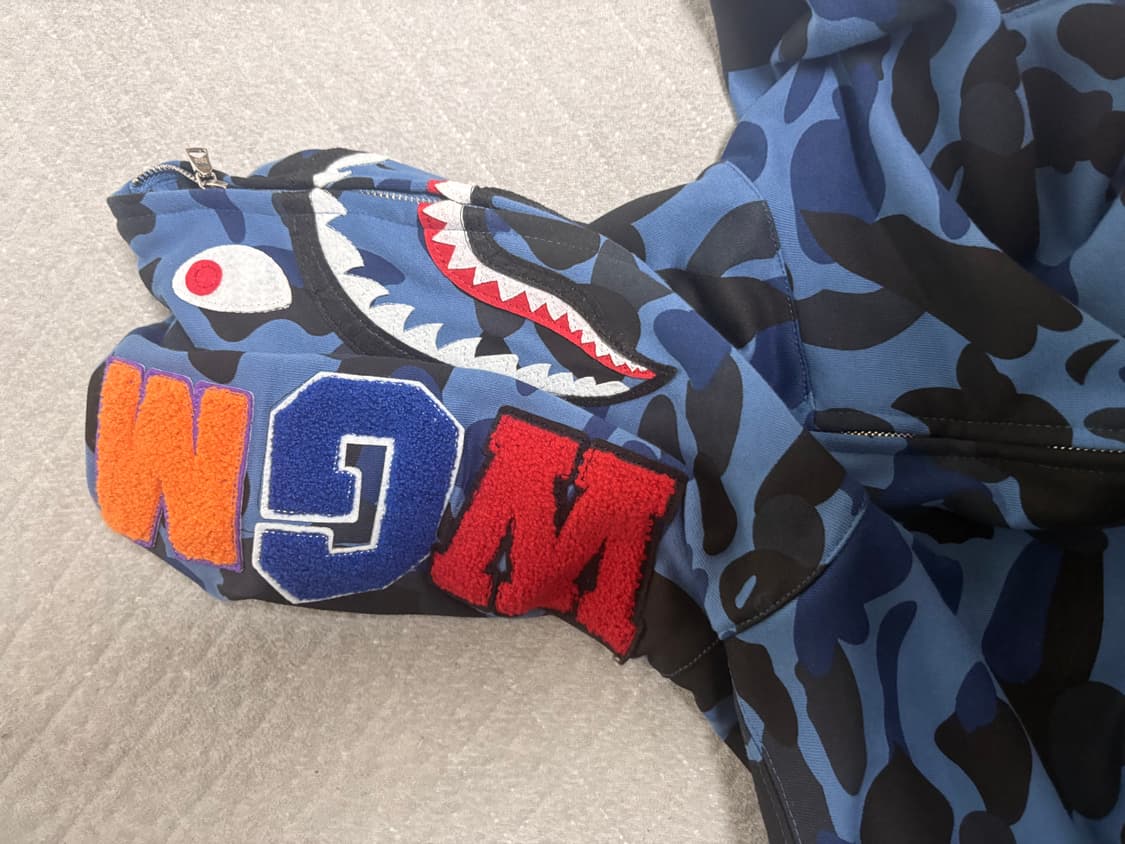 베이프 블루 카모 후드집업 XL사이즈 상품이미지2