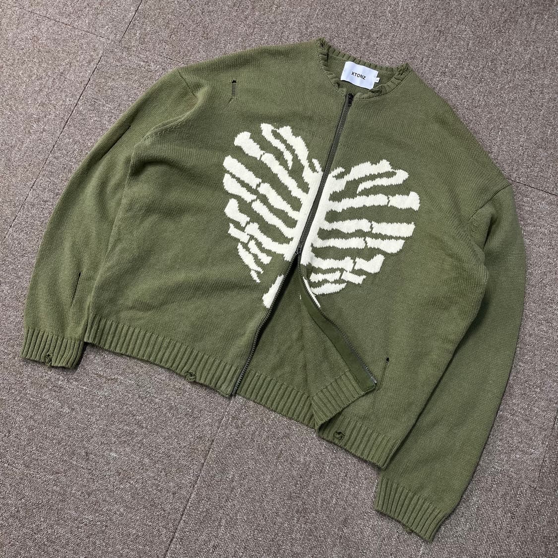 엑스톤즈 투웨이 보운 니트집업 상품이미지1