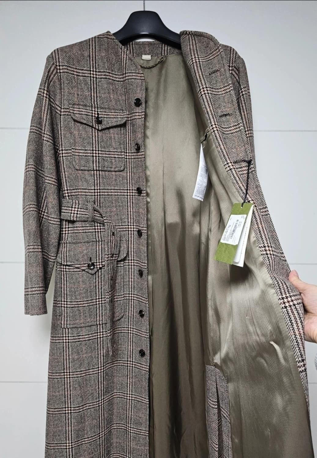 구찌 정품 매크로 코트(44r/100/텍달린새제품) 상품이미지3