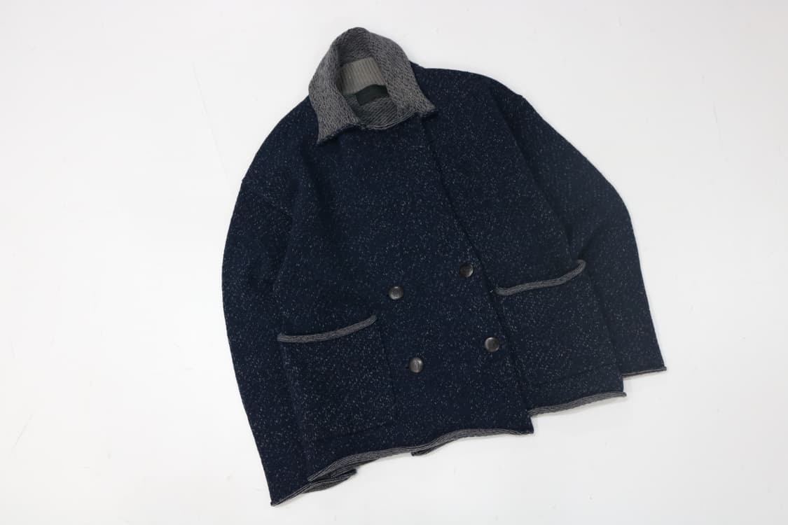 히스테릭글래머 백로고 자수 더블 브레스티드 쇼울 칼라 가디건 상품이미지6