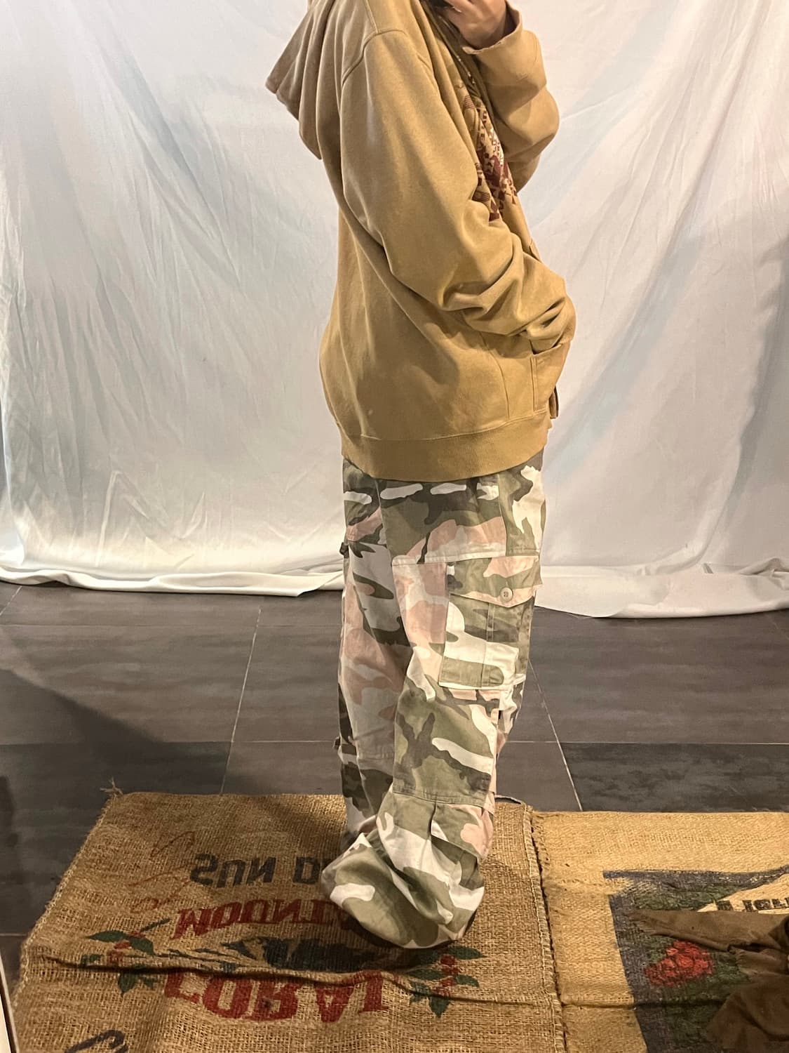 Pink camo string pants 상품이미지3