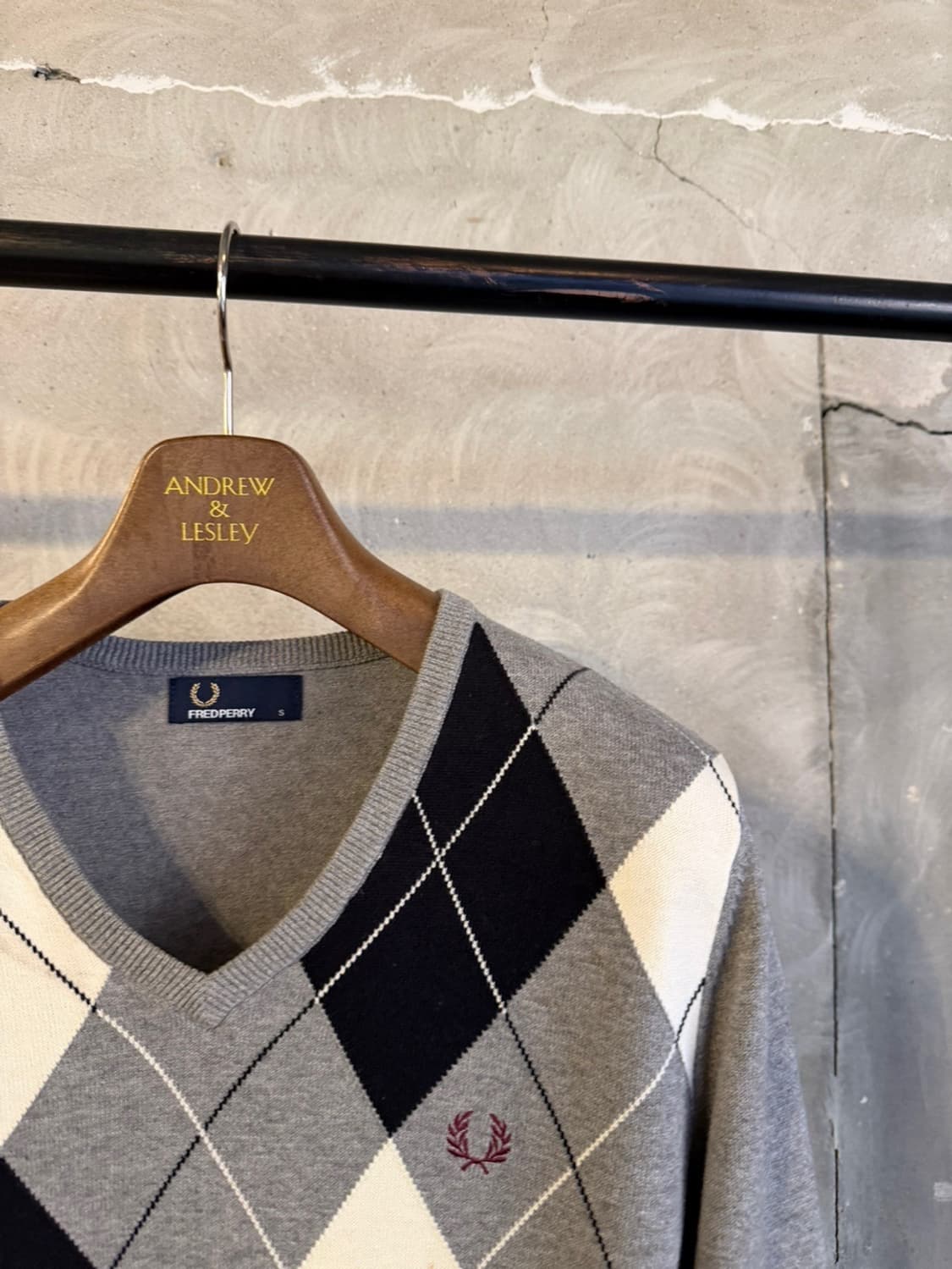 프레드페리 아가일 니트 슬림100 상품이미지4