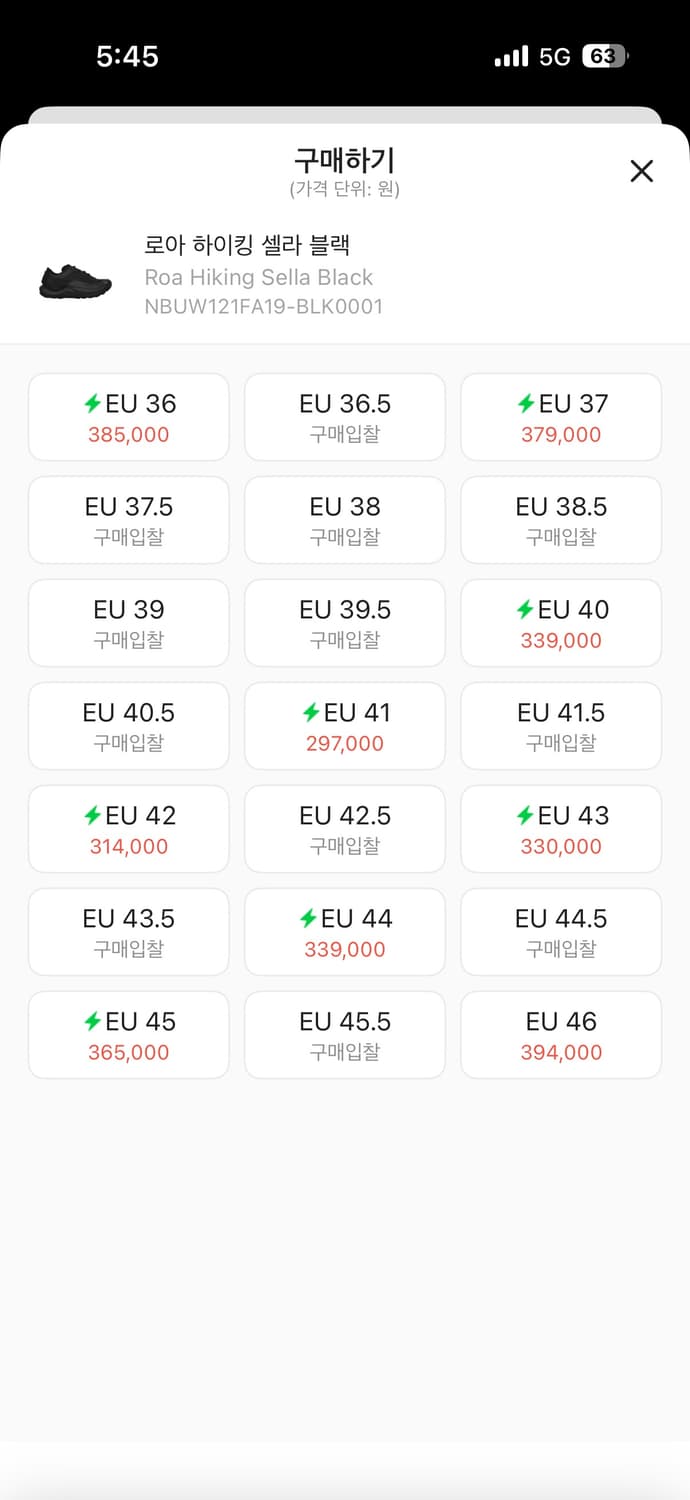 roa 로아 셀라 43사이즈  상품이미지2