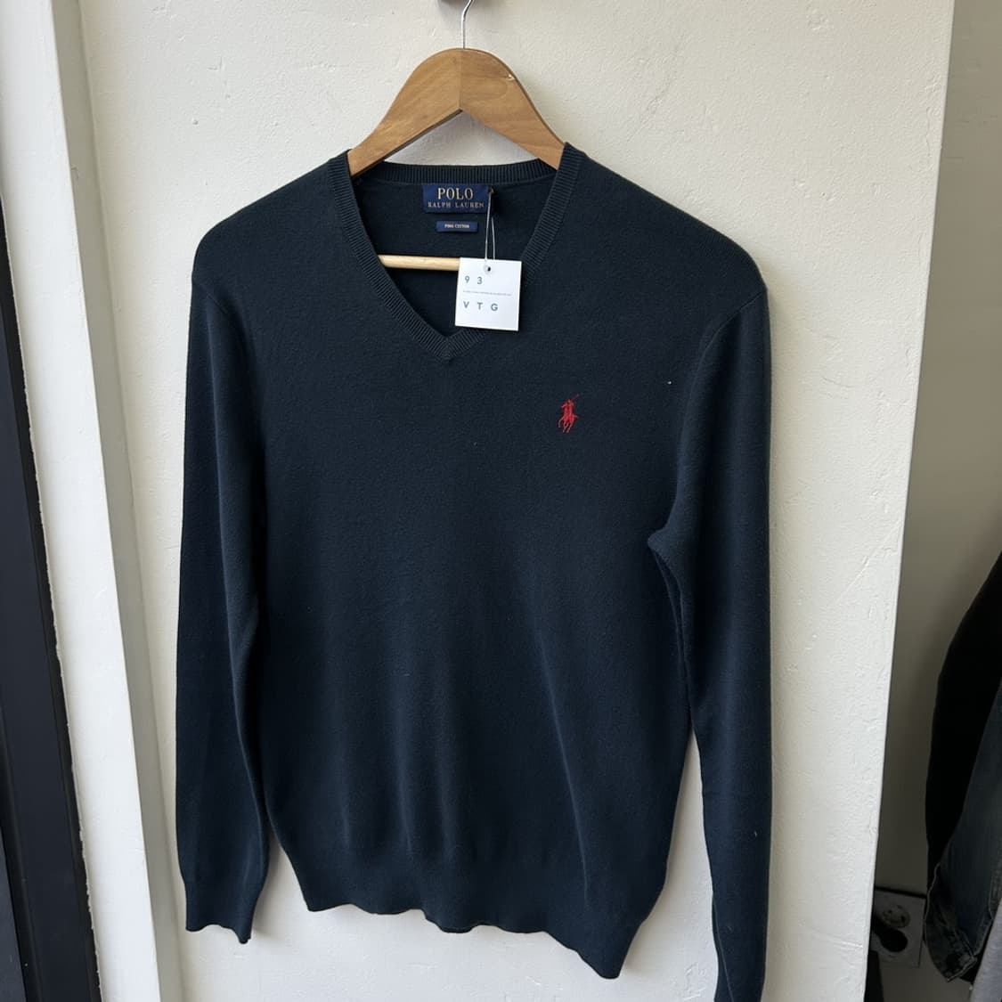 15819 - 폴로 랄프로렌 블랙 브이넥 니트 (피마 코튼) 상품이미지2