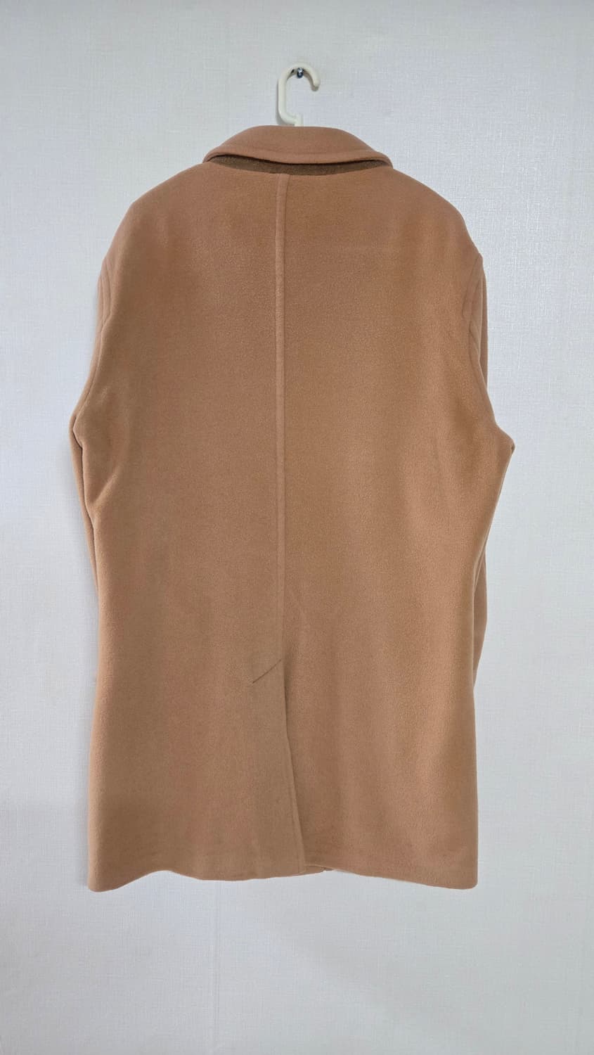 ZIOZIA 남성 베이지 모직 코트, 겨울 코트. 상품이미지4