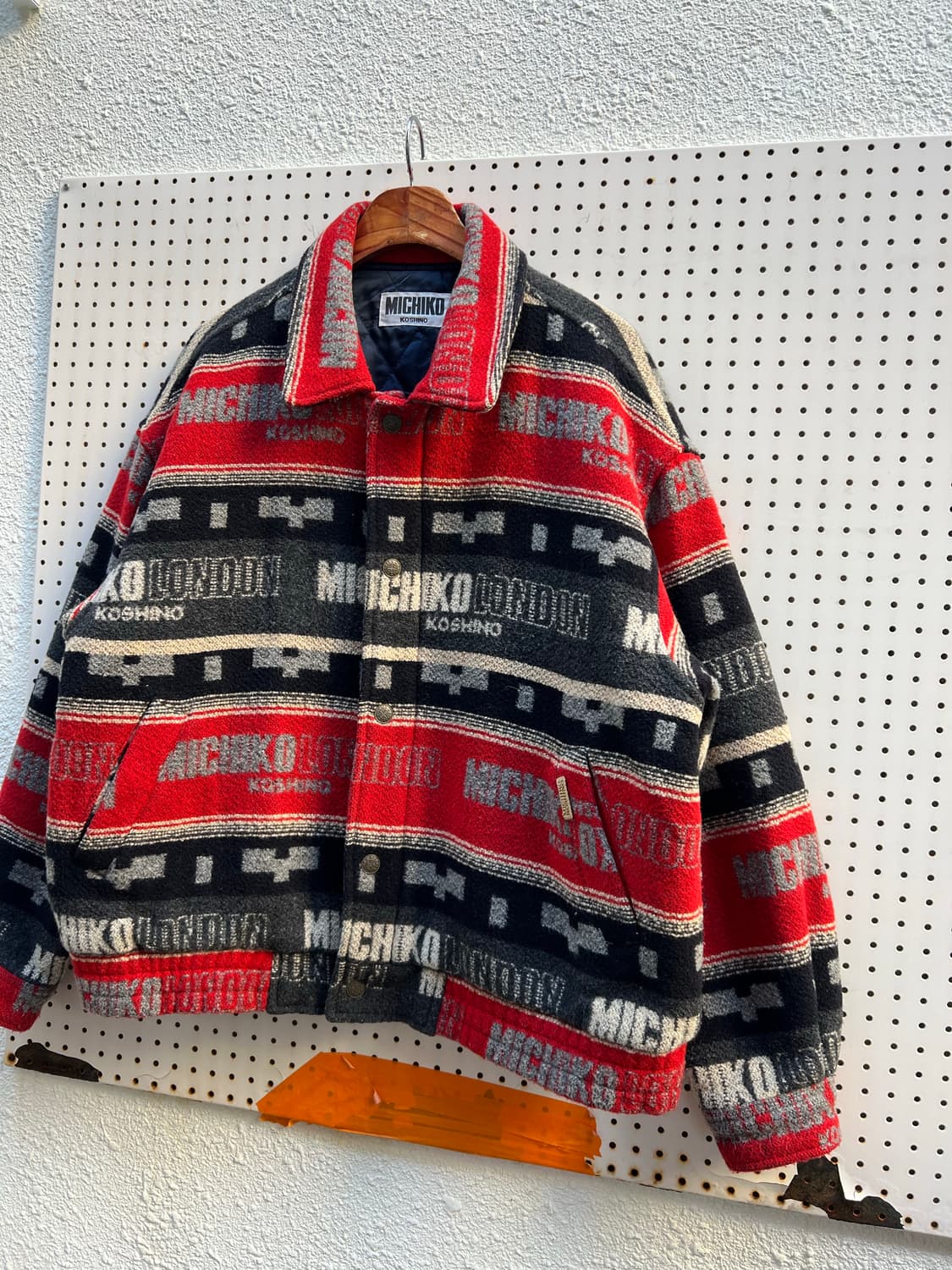 1990s MICHIKO KOSHINO BOMBER 미치코코시노 울봄버 상품이미지5