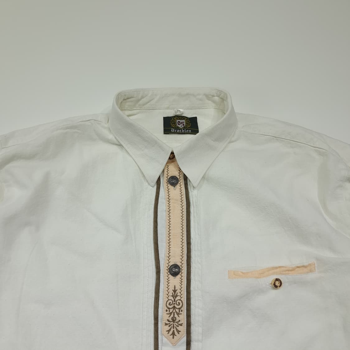 CL969 2XL OS 독일 트라흐텐 바바리안 알펜 화이트 셔츠 남방 상품이미지2