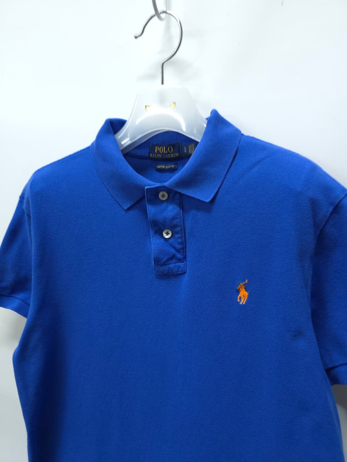 폴로 랄프로렌 커스텀 슬림핏 피케 반팔 티셔츠 블루(95) 상품이미지2