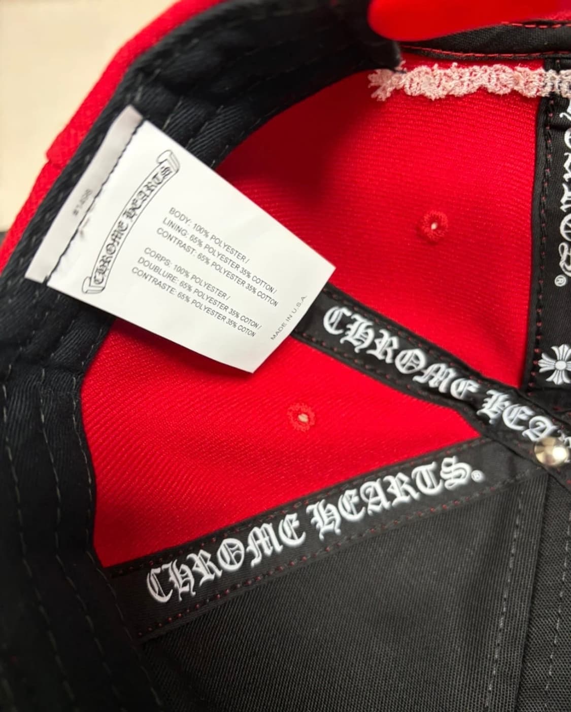 크롬하츠 베이스볼 캡 레드 상품이미지3