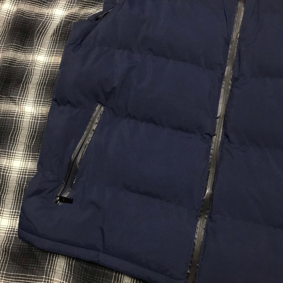 재팬 블루 네이비 오버핏 패딩 베스트xl 상품이미지3