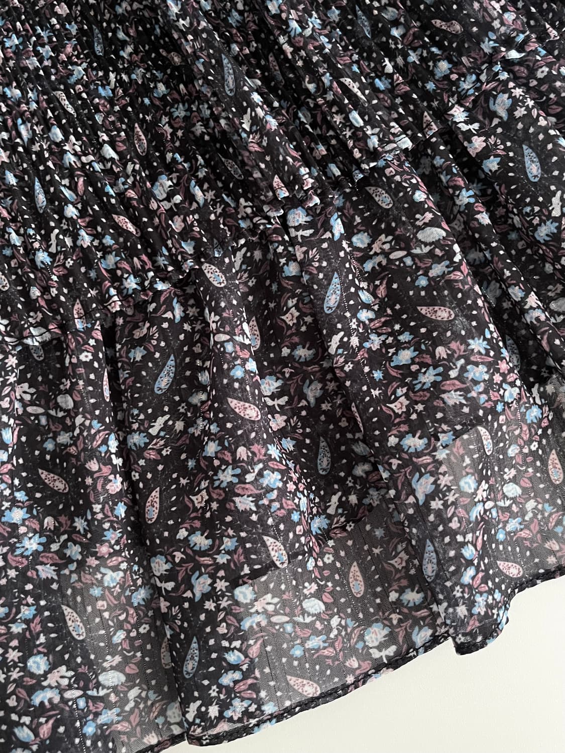 66) 지컷 플라워 밴딩 캉캉스커트 블랙 상품이미지6