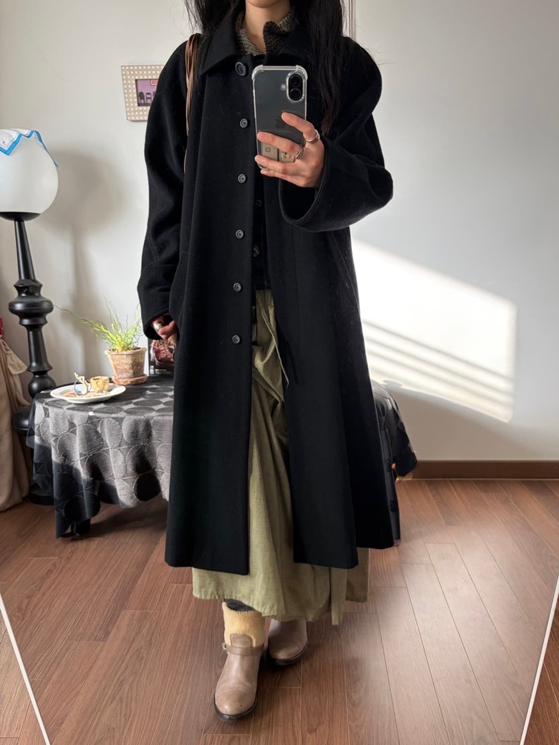 wool 100% long coat 상품이미지6