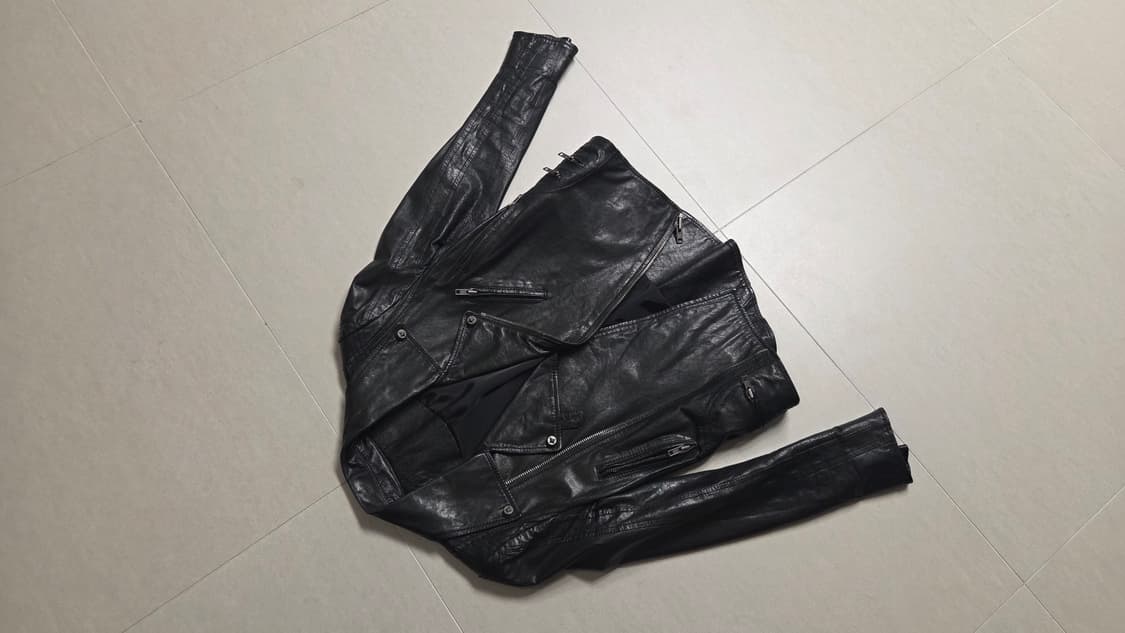 SYSTEM  시스템 천연 양가죽 라이더 가죽 자켓 상품이미지8