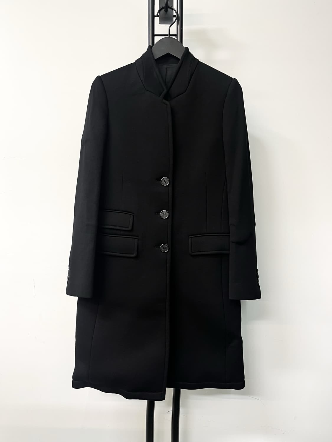 닐바렛 스탠드 카라 비스코스 코트 상품이미지1