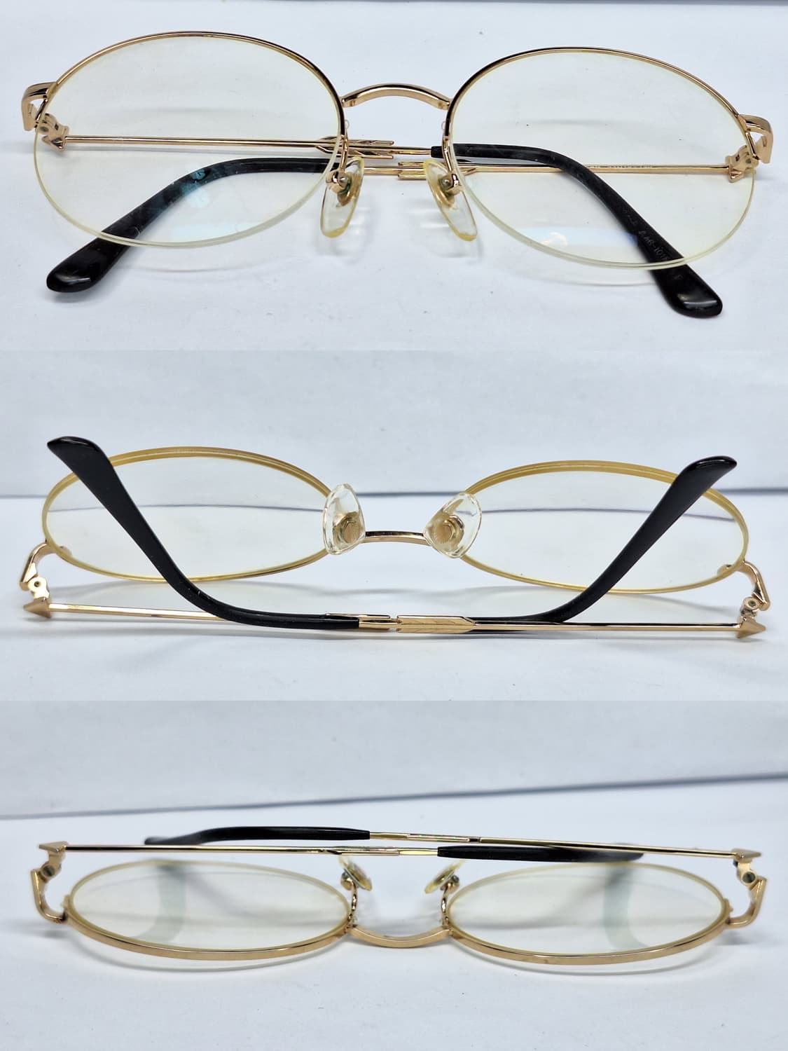 agnes b. 아네스 베 골드 반무테 안경테 안경/일본 수입 빈티지 레 상품이미지8