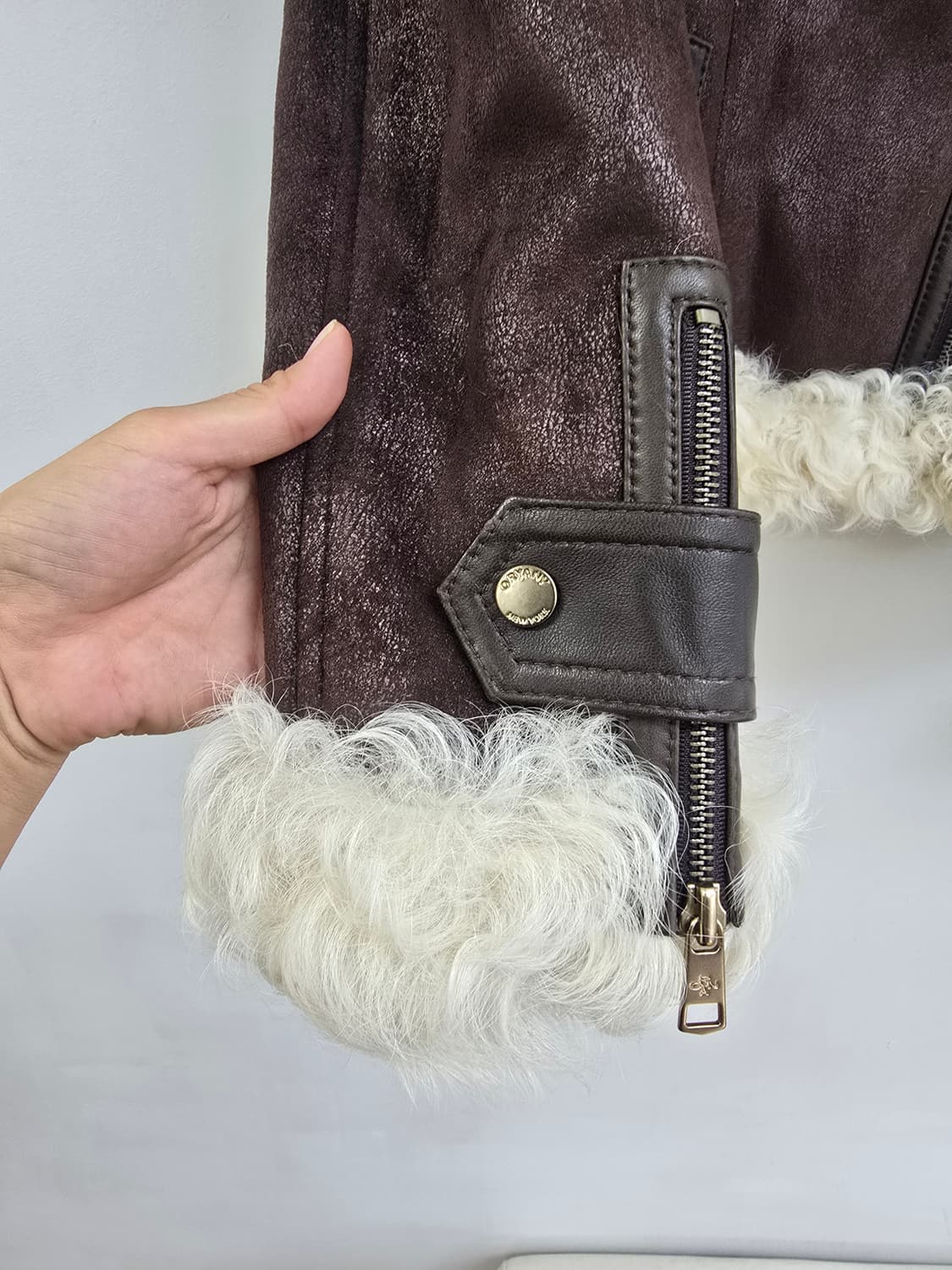 오야니 양털 양가죽 무스탕 집업 상품이미지7