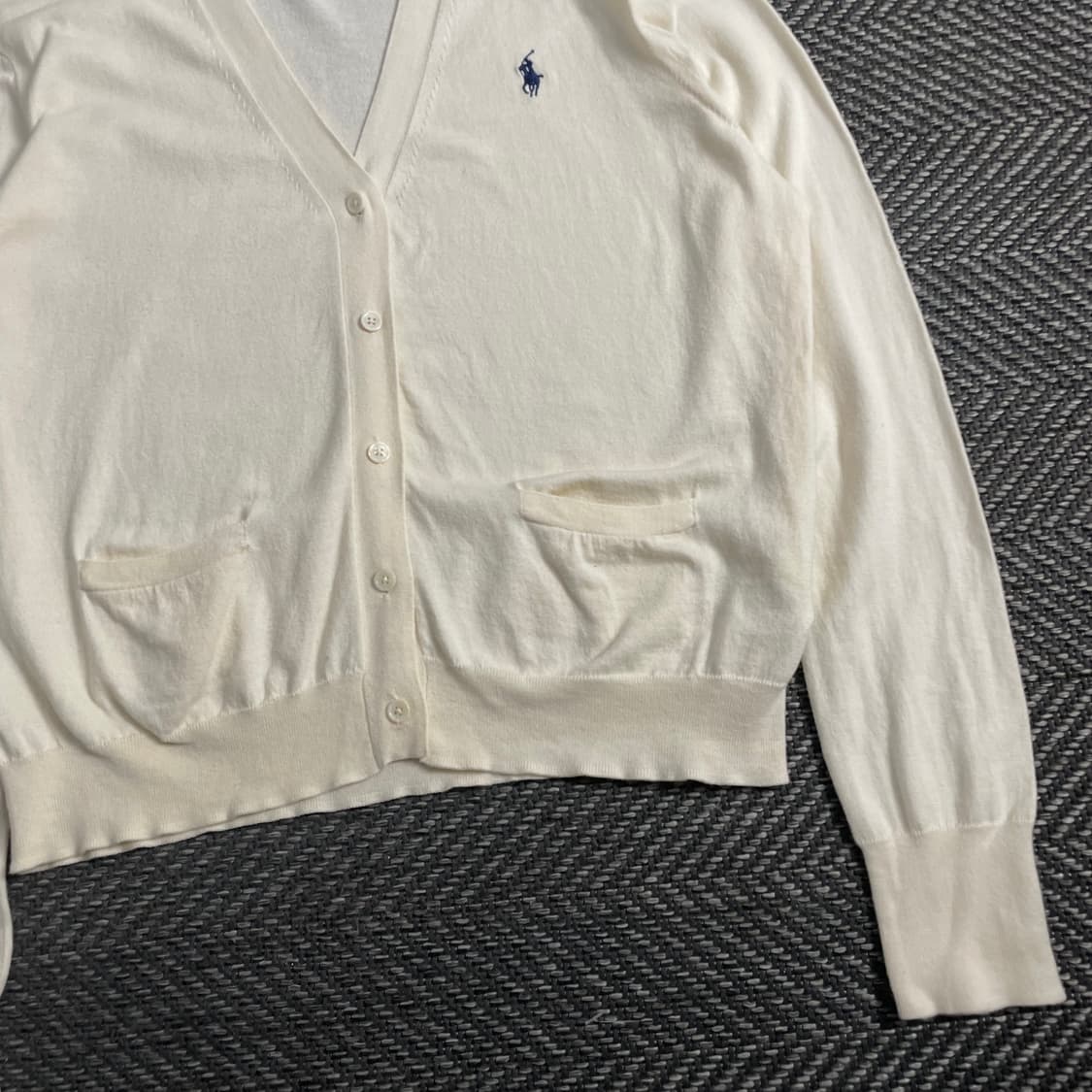 폴로 랄프로렌 포니 우먼스 피마 코튼 가디건 아이보리y 3939 상품이미지3