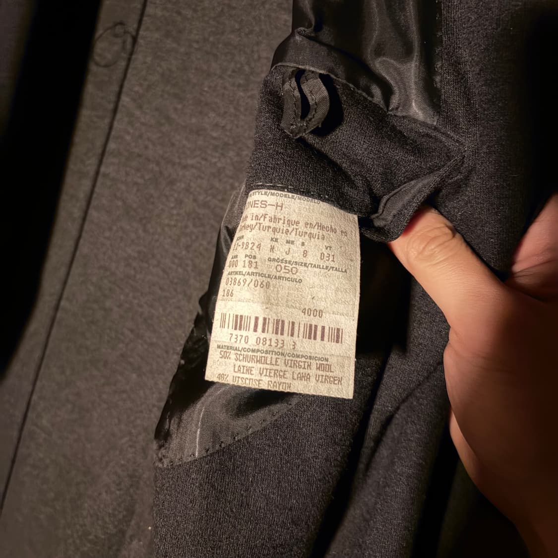 90S BOSS WOOL MINIMAL 2 BUTTON JACKET 상품이미지5