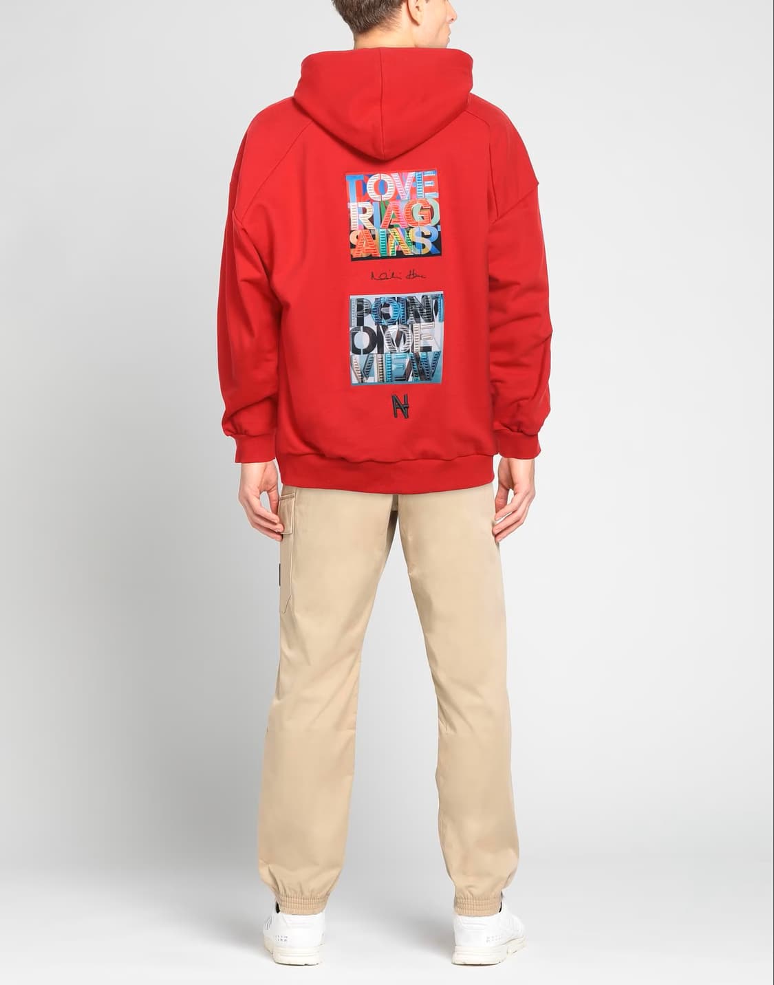 준지 Juun.j 오버핏 후드티 레드 상품이미지3